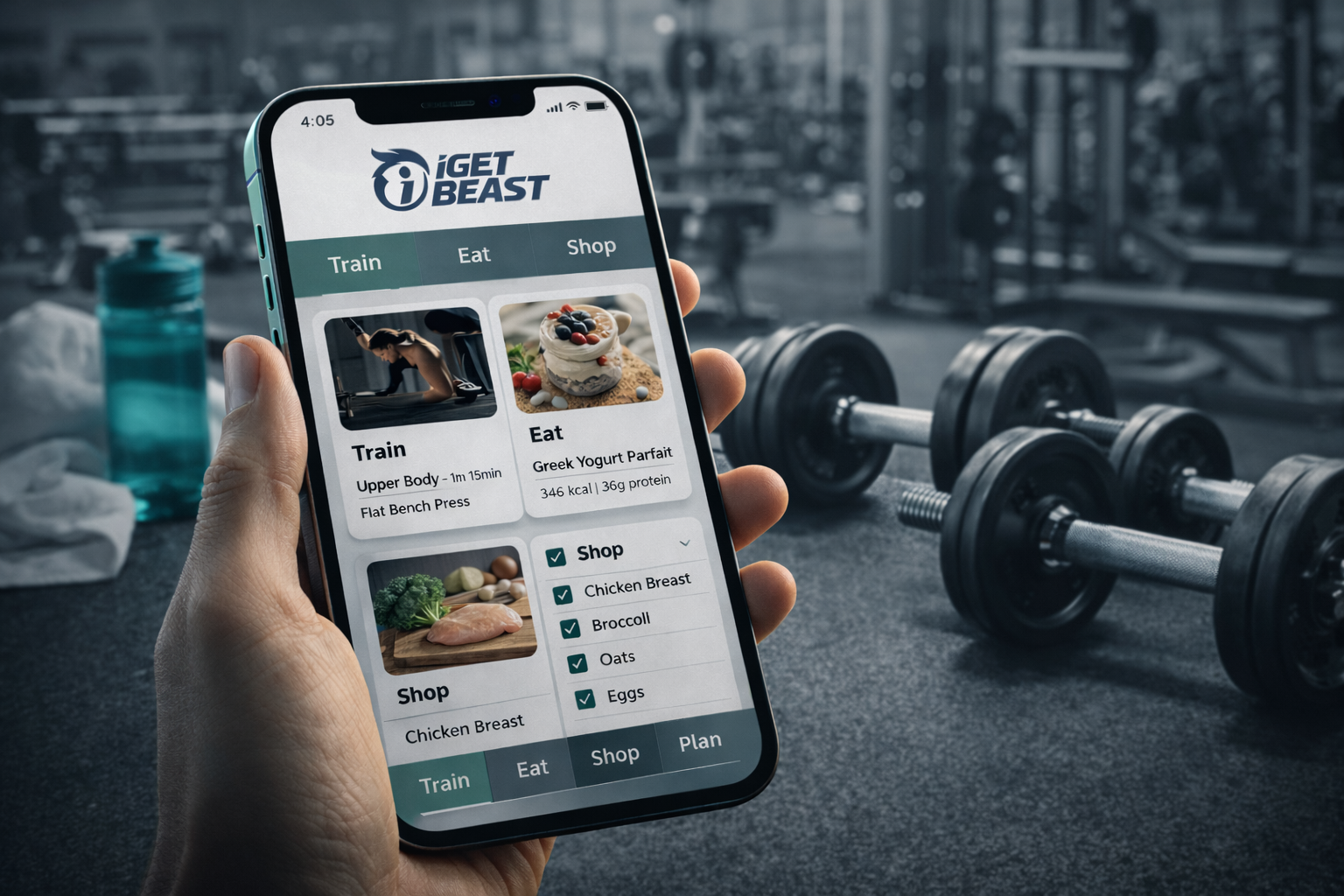 iGETBEAST app i bruk